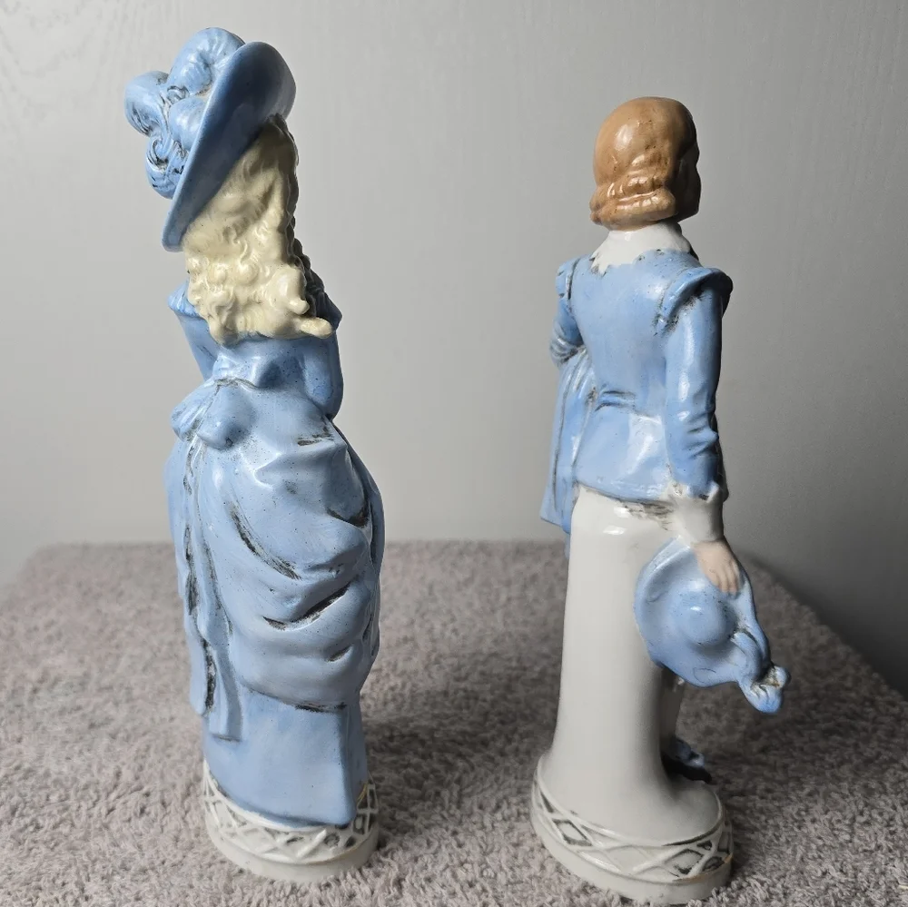 Antique German Bisque Blue Couple